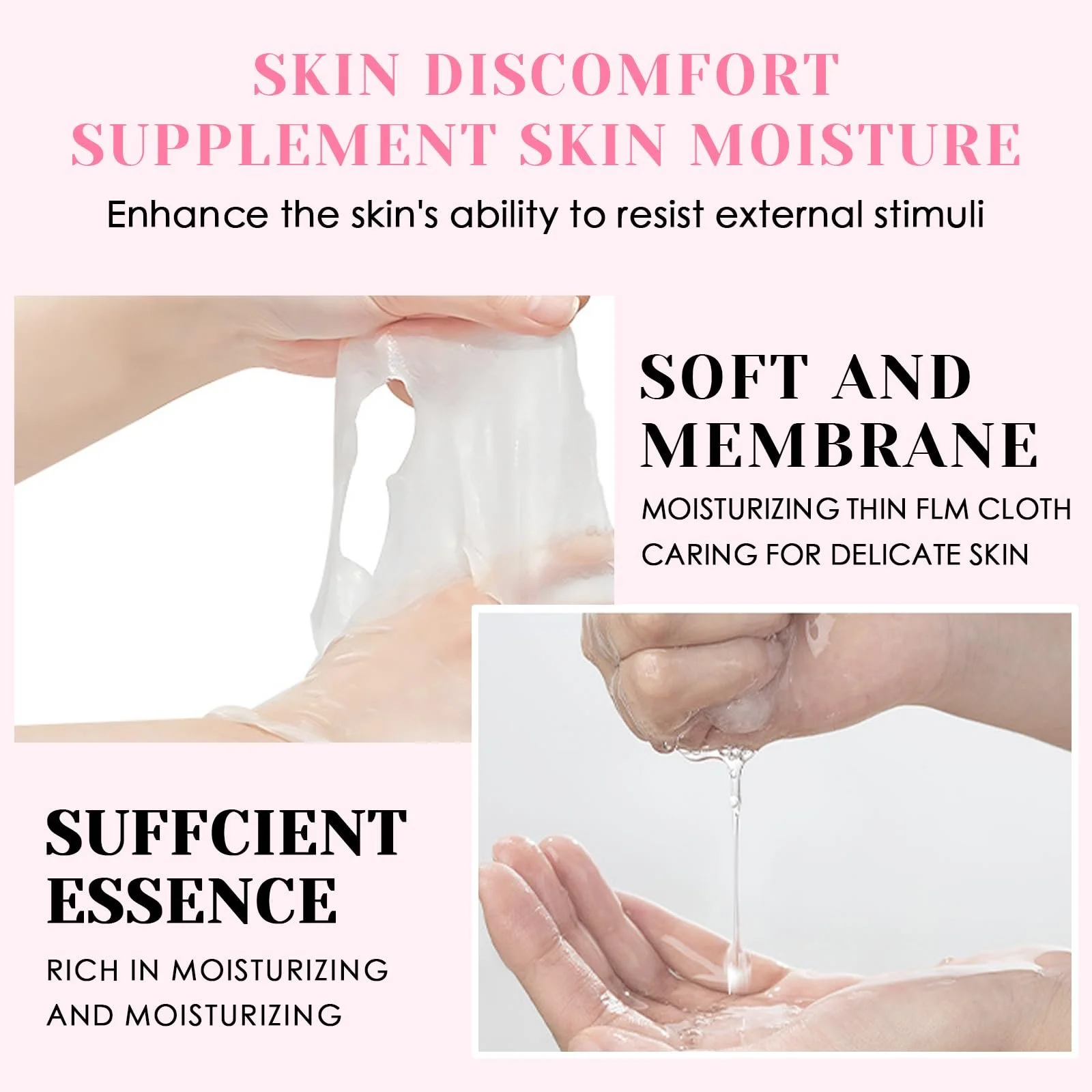 Тканинна маска для обличчя, набір 12 штук, корейський догляд за шкірою, фото №6