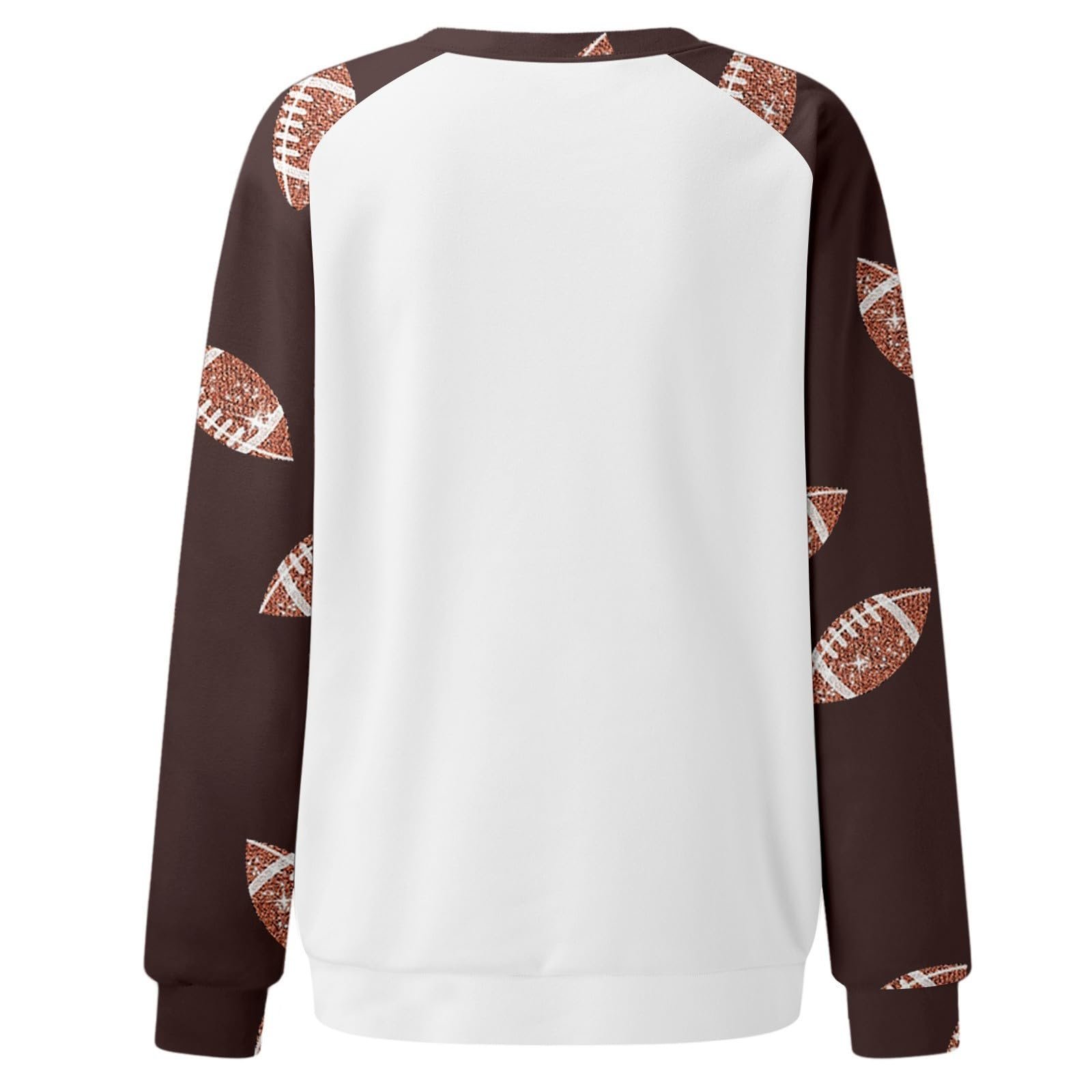 Женский свитшот Футбол Сезон Игра День Осень Графический пуловер Дизайн Футбол Мама Рукав реглан Круглый вырез Повседневная одежда Мода Y2K, фото №4