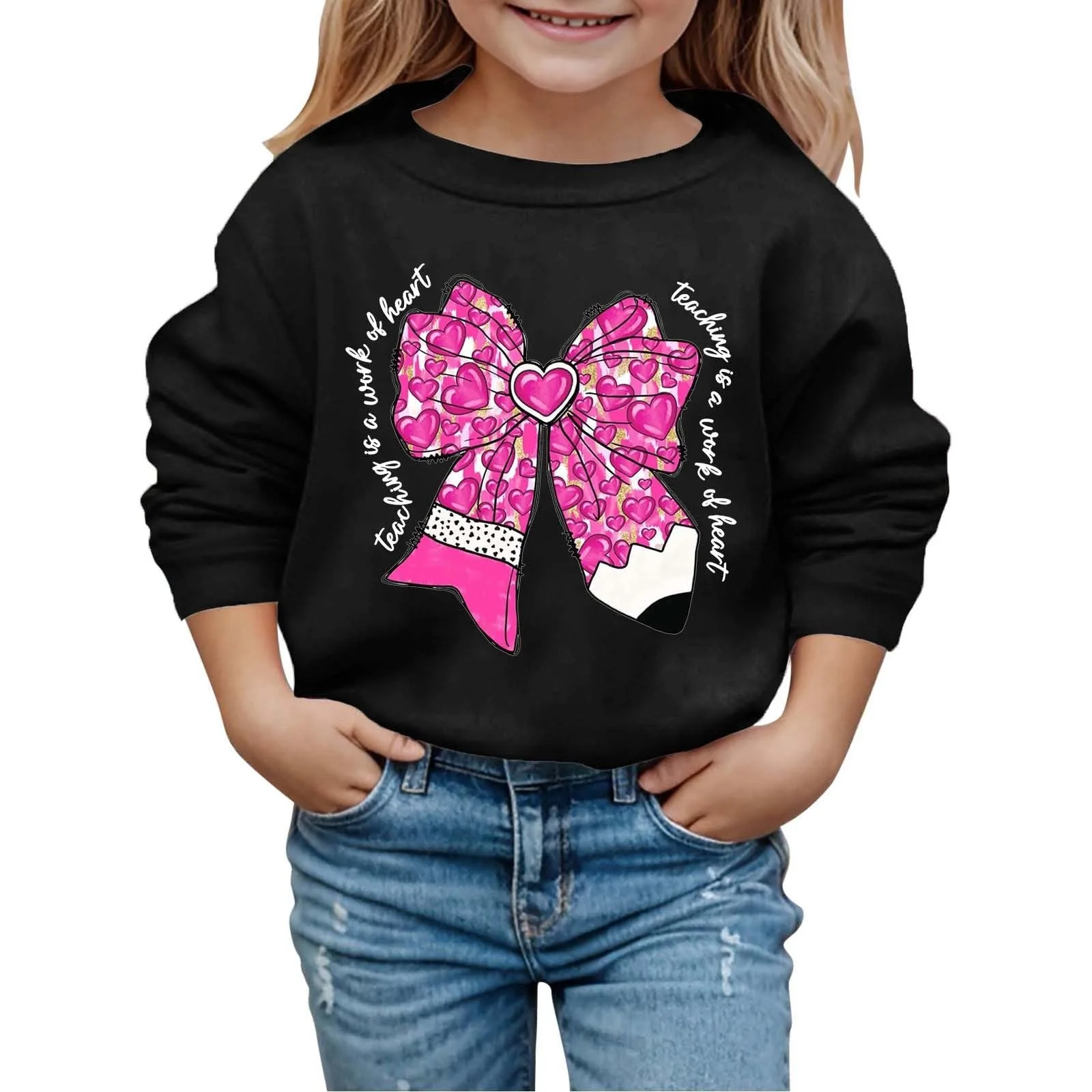 Світшот для дівчинки M	дchen, принт до Дня Святого Валентина, фото №1