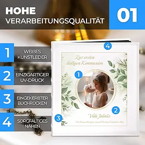 Фотоальбом Maverton для DIY с принтом - на 240 фотографий 10 x 15 - 60 черных страниц - Размер 33 x 30 см - Белый synthetic.ua - Фото 1