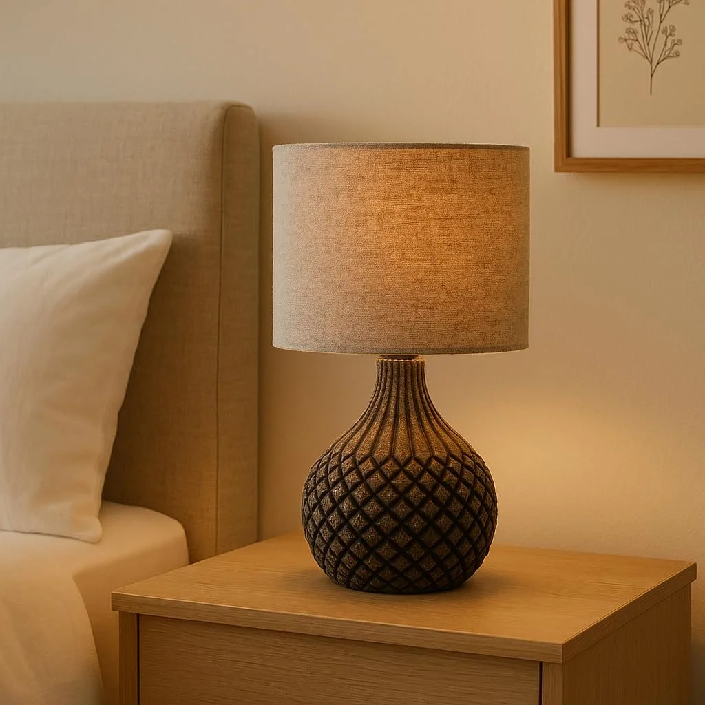 Настільна лампа Luxus Paris H 34 x Діаметр 20 E27 Кераміка Червоний, фото №8