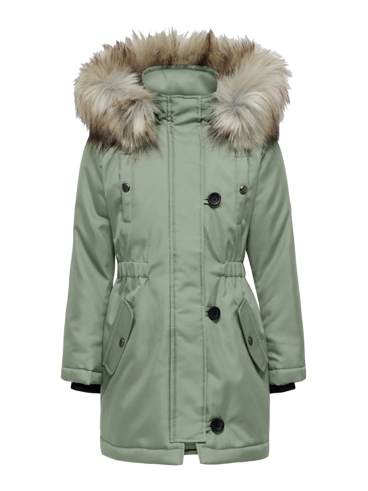 Зимняя куртка для девочек ONLY Kids Kogiris Parka с меховым капюшоном, фото №1 Зимняя куртка для девочек ONLY Kids Kogiris Parka с меховым капюшоном, фото №1