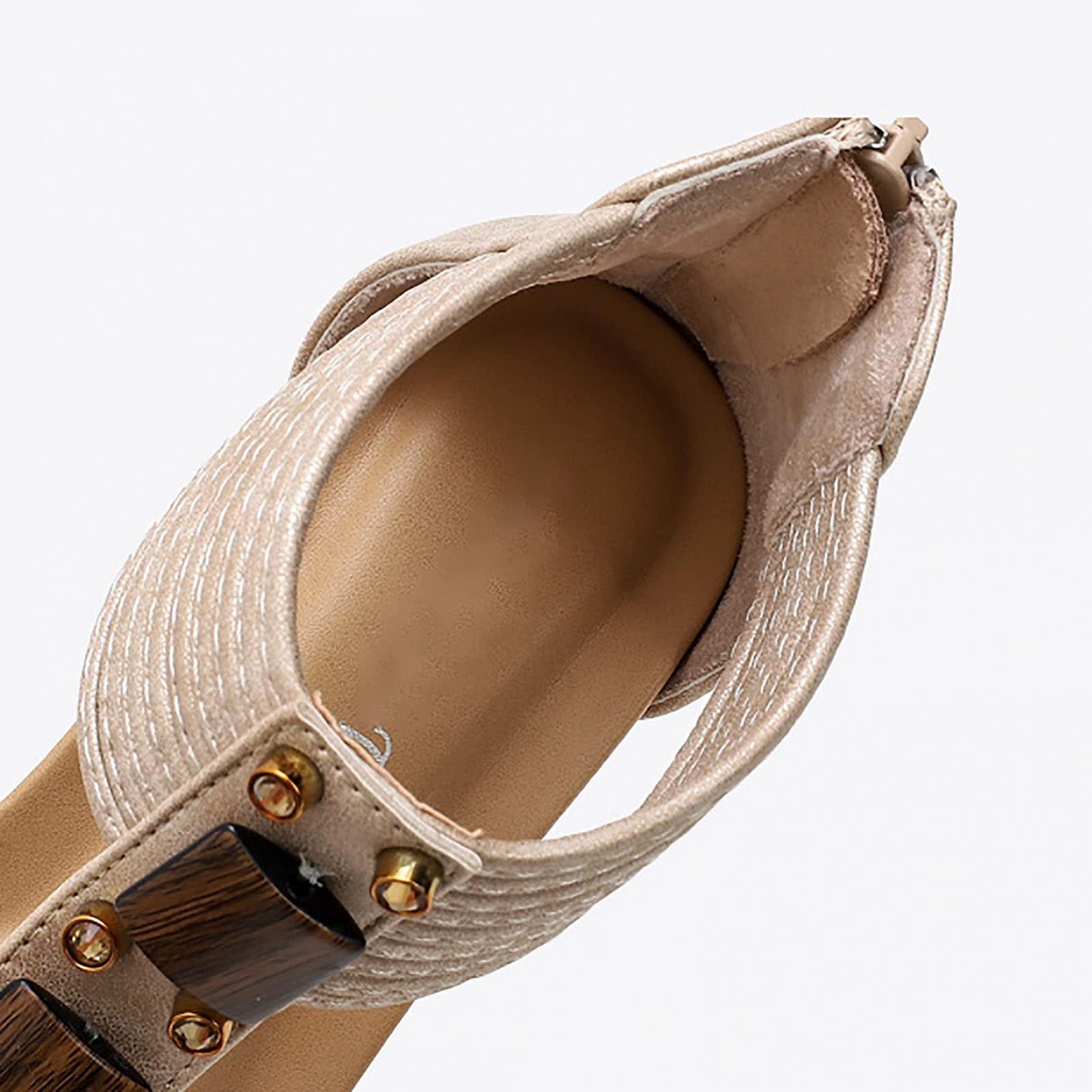 Босоножки на платформе Summer, Миндальный, фото №4 Босоножки на платформе Summer, Миндальный, фото №4