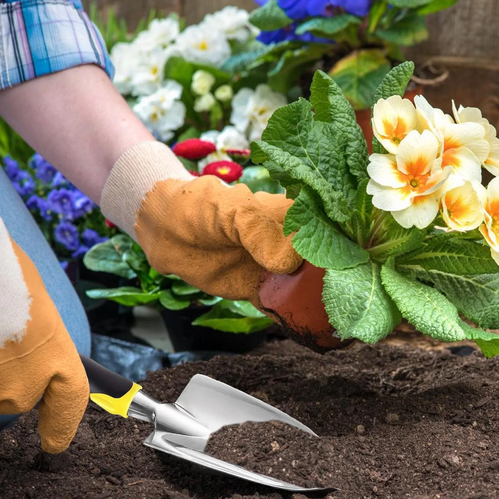 Лопатка Gardena для цветов, посадка, пересадка, пропалка, перемещение и выравнивание грунта, нержавеющая сталь, 30 x 7,5 см, фото №5