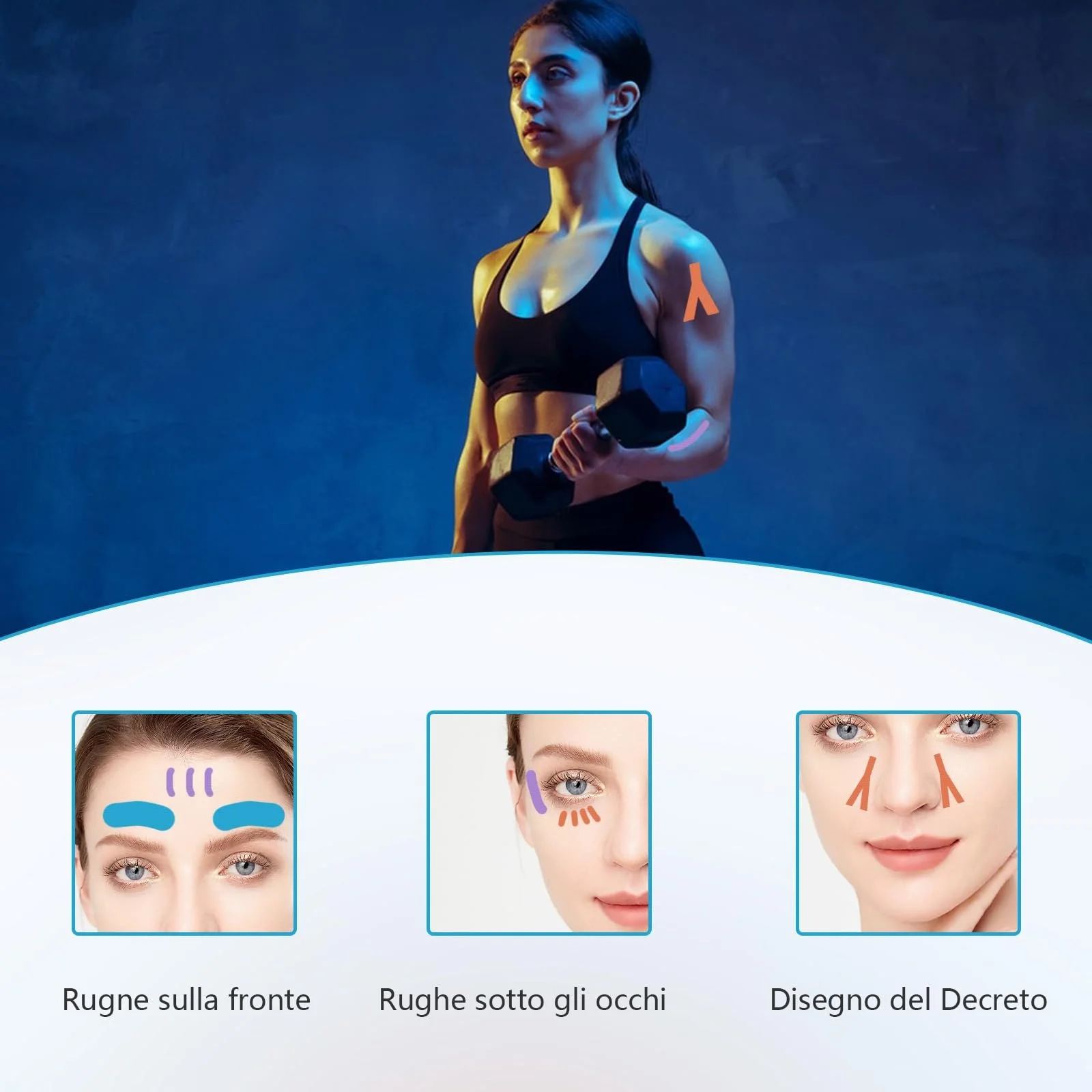 Стрічка для обличчя для підтяжки обличчя, антизморшковий пластир для птозу повік, фото №3