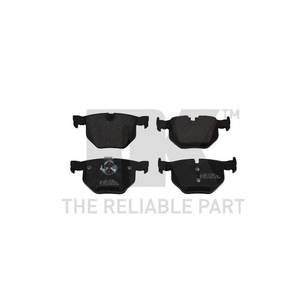 Комплект гальмівних колодок, дискове гальмо NK 221526 для BMW, задня вісь, фото №1