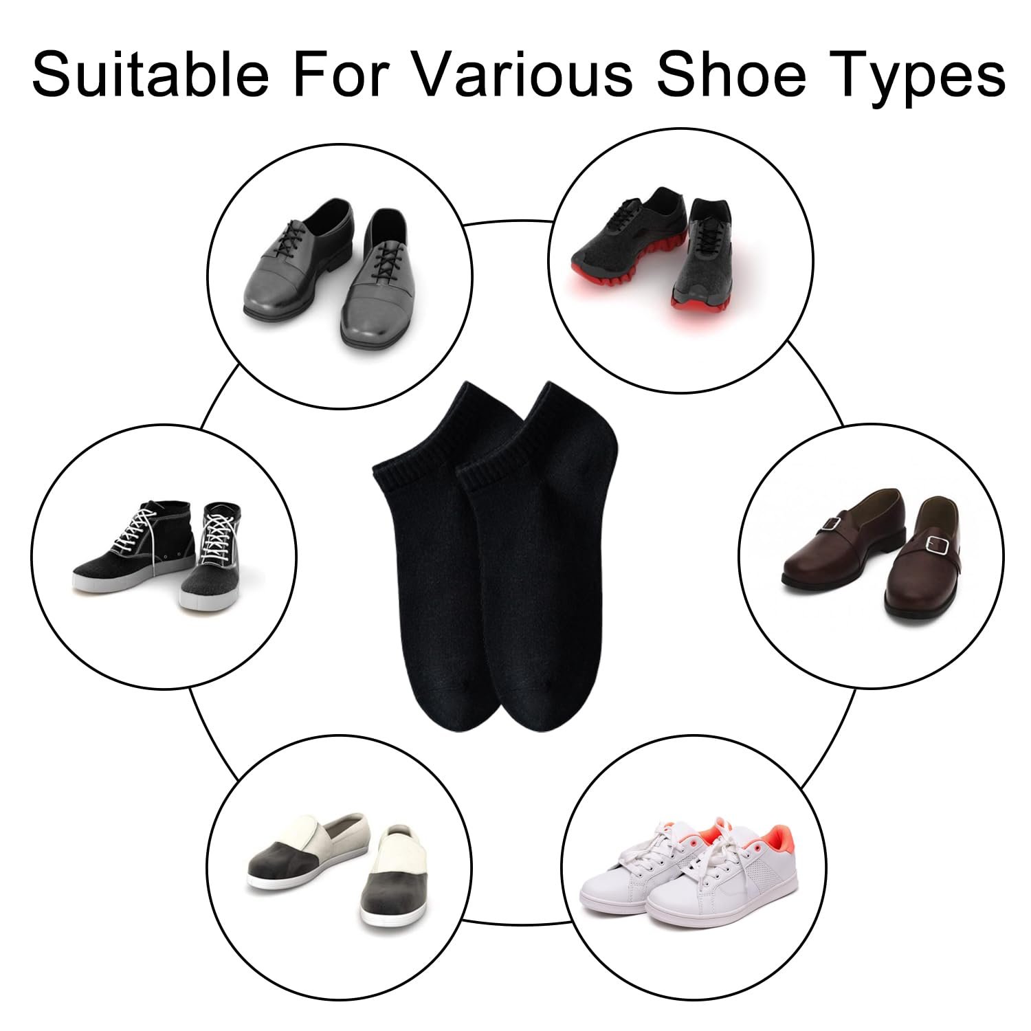 Невидимі шкарпетки для кросівок (12 пар), фото №6