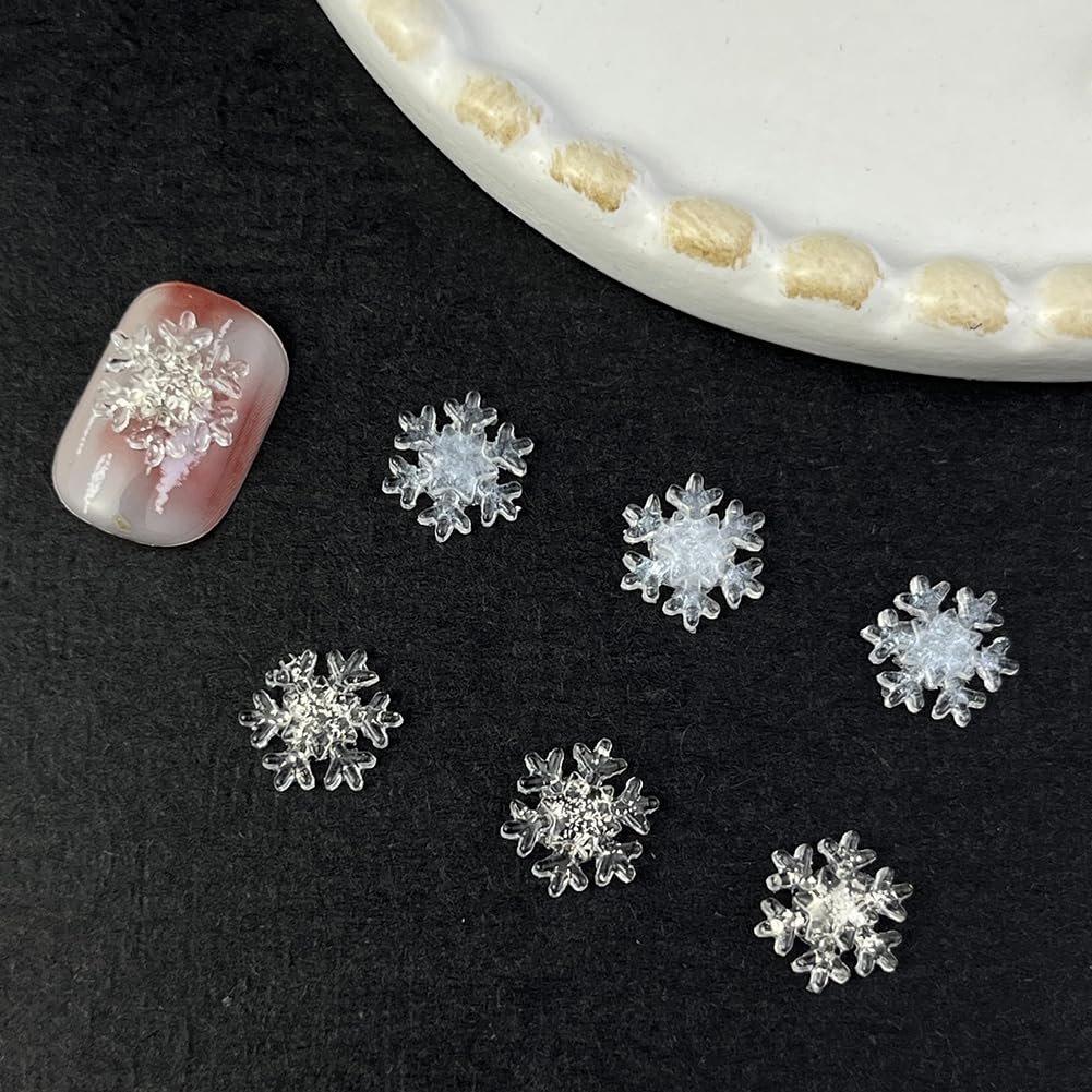Украшения для ногтей Снежинки 3D 9 мм, 100 шт, фото №2