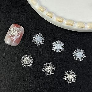 Украшения для ногтей Снежинки 3D 9 мм, 100 шт synthetic.ua - Фото 1