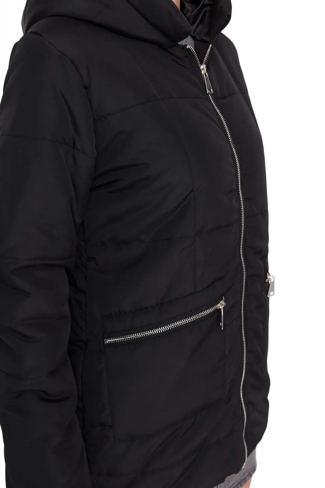 Куртка TRENDYOL Пуховая Однотонная Зимняя, фото №4 Куртка TRENDYOL Пуховая Однотонная Зимняя, фото №4