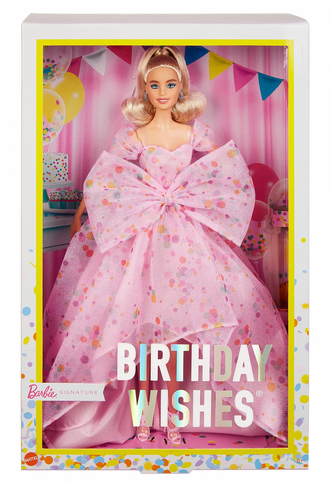Кукла Barbie Signature Birthday Wishes 12 Дюймов Блондинка в Розовом Платье из Тюля с Персонализированной Упаковкой для Детей от 6 лет, фото №6
