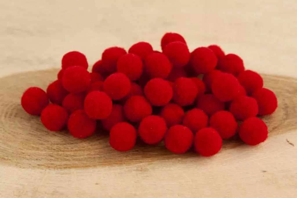 Помпоны для рукоделия Лентомания 10мм бархатные Red 01 50шт POM10VLR01, фото №1 Помпоны для рукоделия Лентомания 10мм бархатные Red 01 50шт POM10VLR01, фото №1