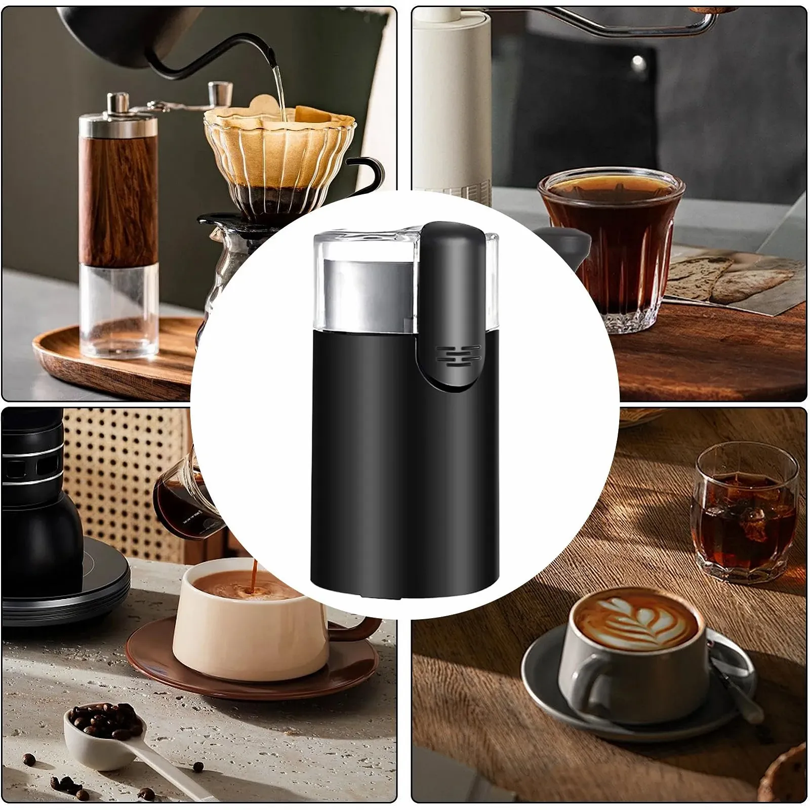 Электрическая Кофемолка Mochas M Мельница из нержавеющей стали со щеткой, фото №4