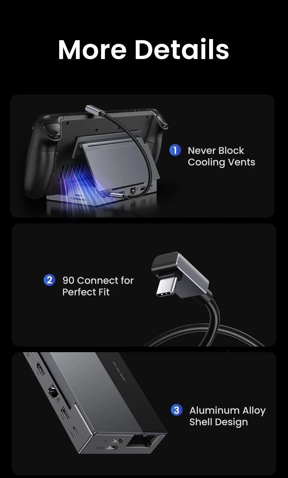 Док-станция Ugreen 9в1 CM800 HDMI 100W Steam Deck, ROG Ally, Nintendo, X Legion, фото №13 Док-станция Ugreen 9в1 CM800 HDMI 100W Steam Deck, ROG Ally, Nintendo, X Legion, фото №13