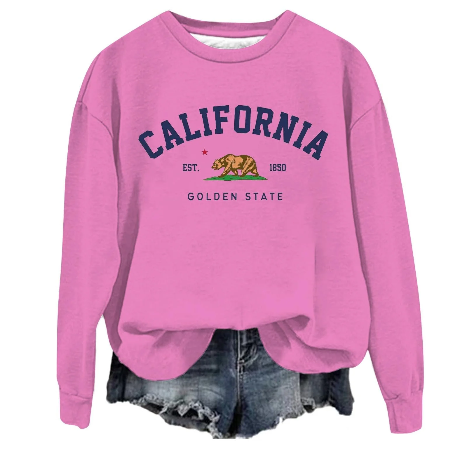 Женская Толстовка с принтом Los Angeles, Винтажный эстетический графический рисунок, Худи, Необходимая осенняя одежда с буквами, Круглый вырез, Повседневный калифорнийский стиль, Backwoods, Колледж, Y2K, фото №1