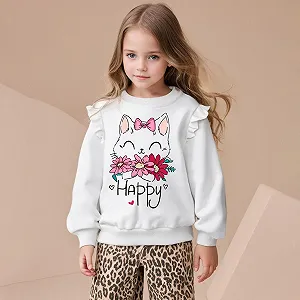 Детский свитшот Generisch с круглым вырезом, принтом кошек, длинными рукавами, хлопковый свитер с длинными рукавами, зимний пуловер для отдыха, мягкий милый топ synthetic.ua - Фото 1