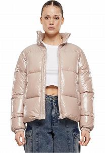 Зимняя куртка Urban Classics Ladies Recycled Short Shiny Puffer Jacket, пуховая куртка для женщин, свободный крой - Фото 1