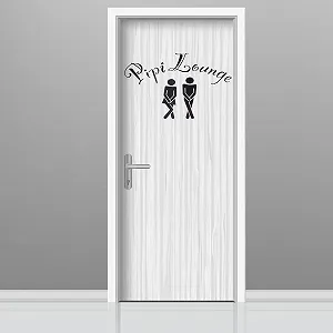 Набір з 2 наклейок на туалет Pipi Lounge Символи чоловіка та жінки Чорний synthetic.ua - Фото 1