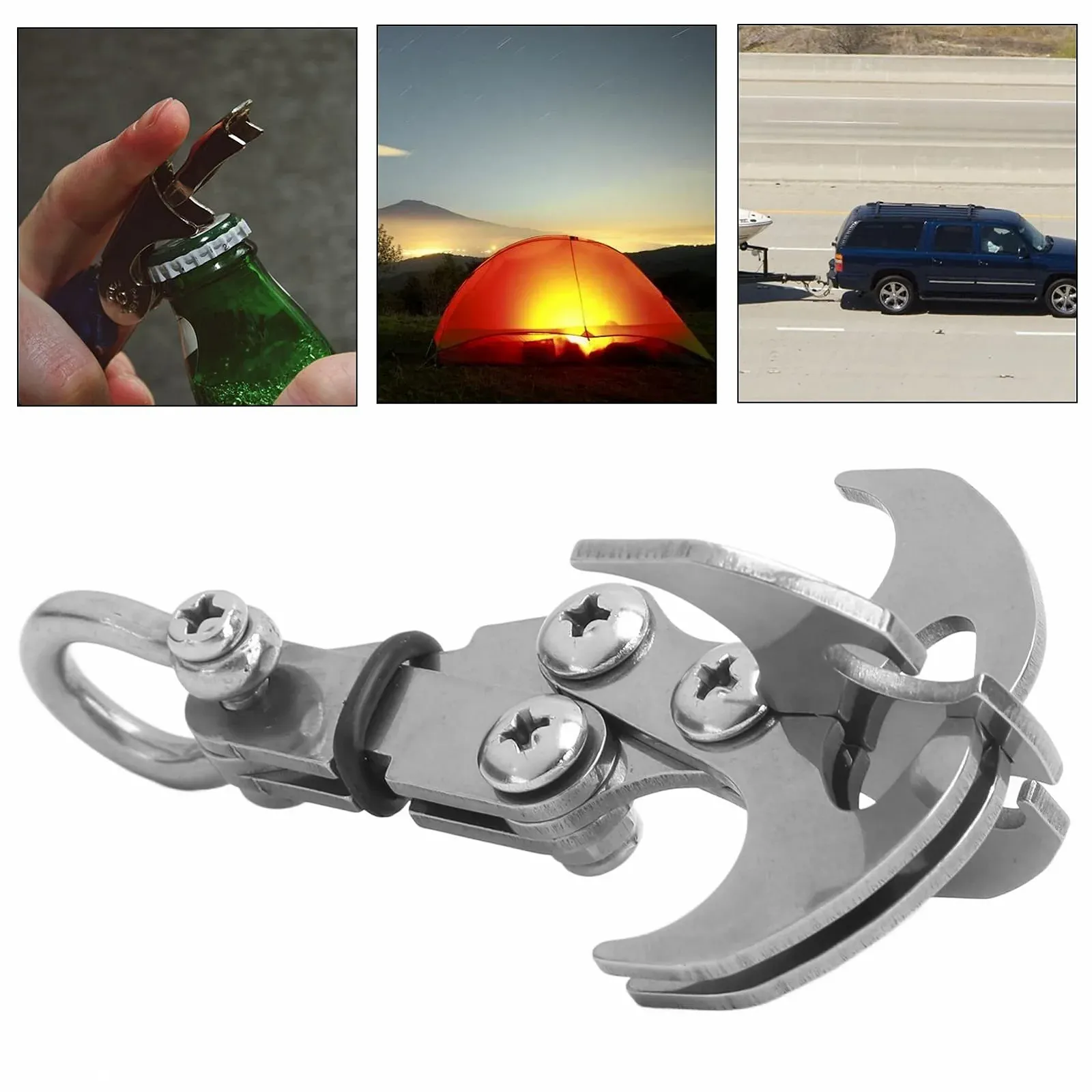 Крюк альпинистский Dilwe Многофункциональный из нержавеющей стали, фото №5