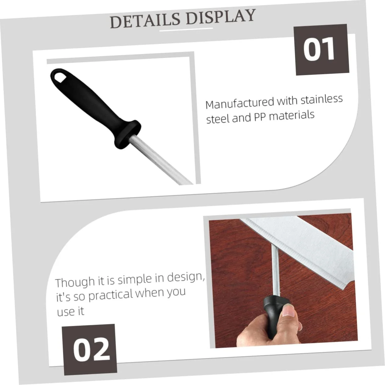 Мусат SOLUSTRE Pack of 2 для ножей и ножниц ручной, фото №9