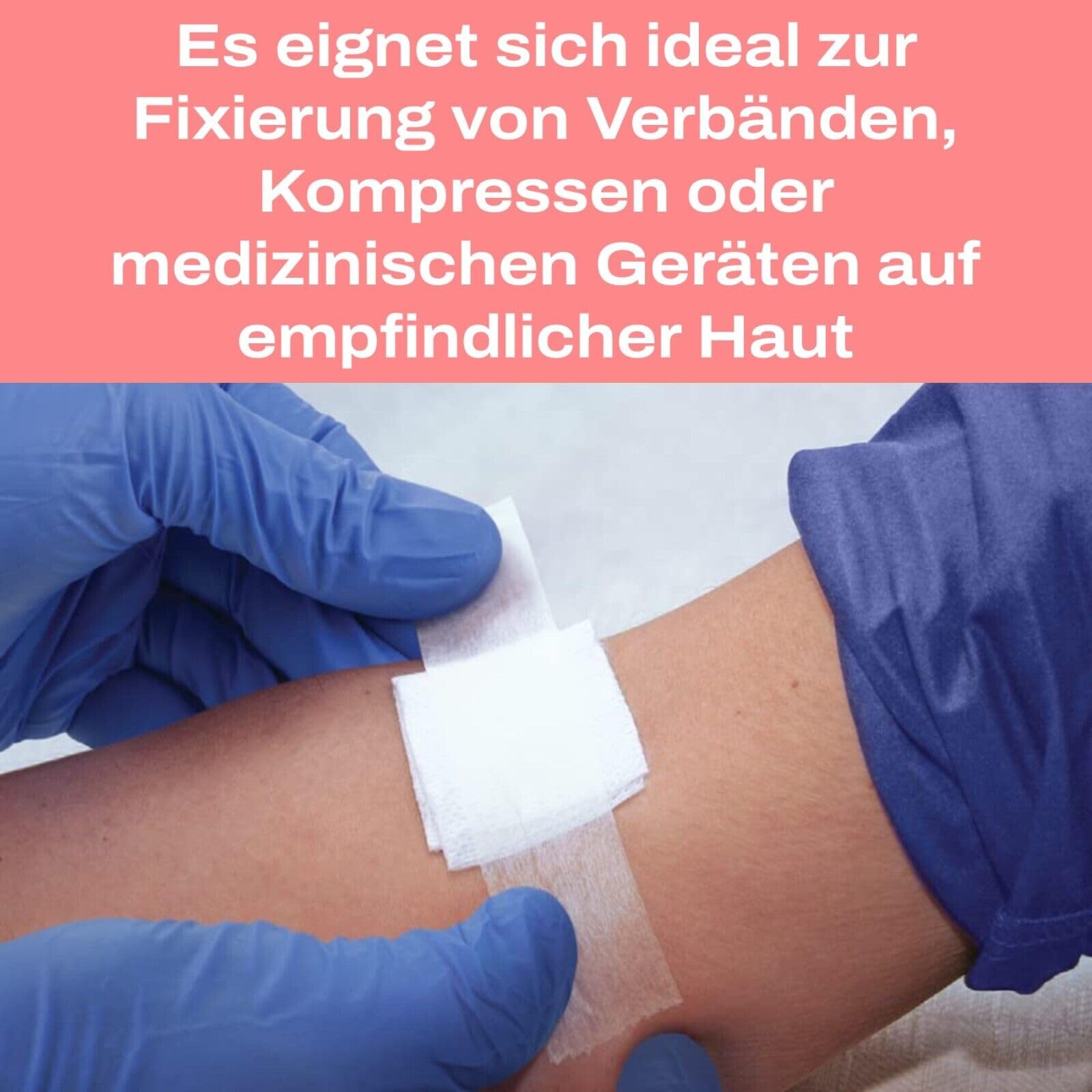Стрічка 3M Micropore 5 x з підказками для нанесення від p-beauty - для нарощування вій, медичний флісовий пластир - без латексу, гіпоалергенна, дихаюча, водонепроникна - стрічка для вій (1,25 см x 9,14 м), фото №4