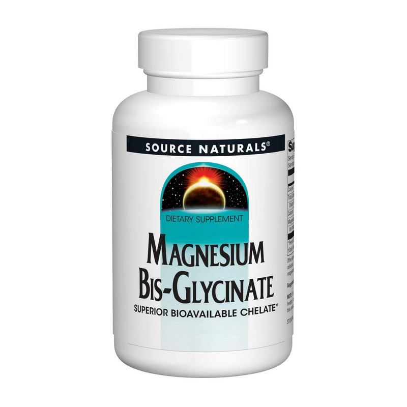 Магний Source Naturals Magnesium Bis-Glycinate 60 Tabs, фото №1