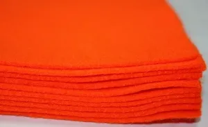 Фетр для поделок мягкий Лентомания 20*30см неоновый оранжевый FELT31 - Фото 1