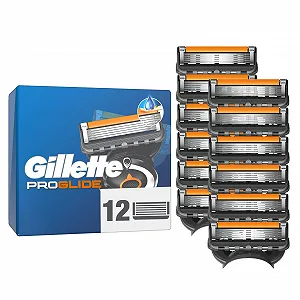 Сменные кассеты Gillette Proglide 12 шт. Смазывающие полоски EverGlide - Фото 1