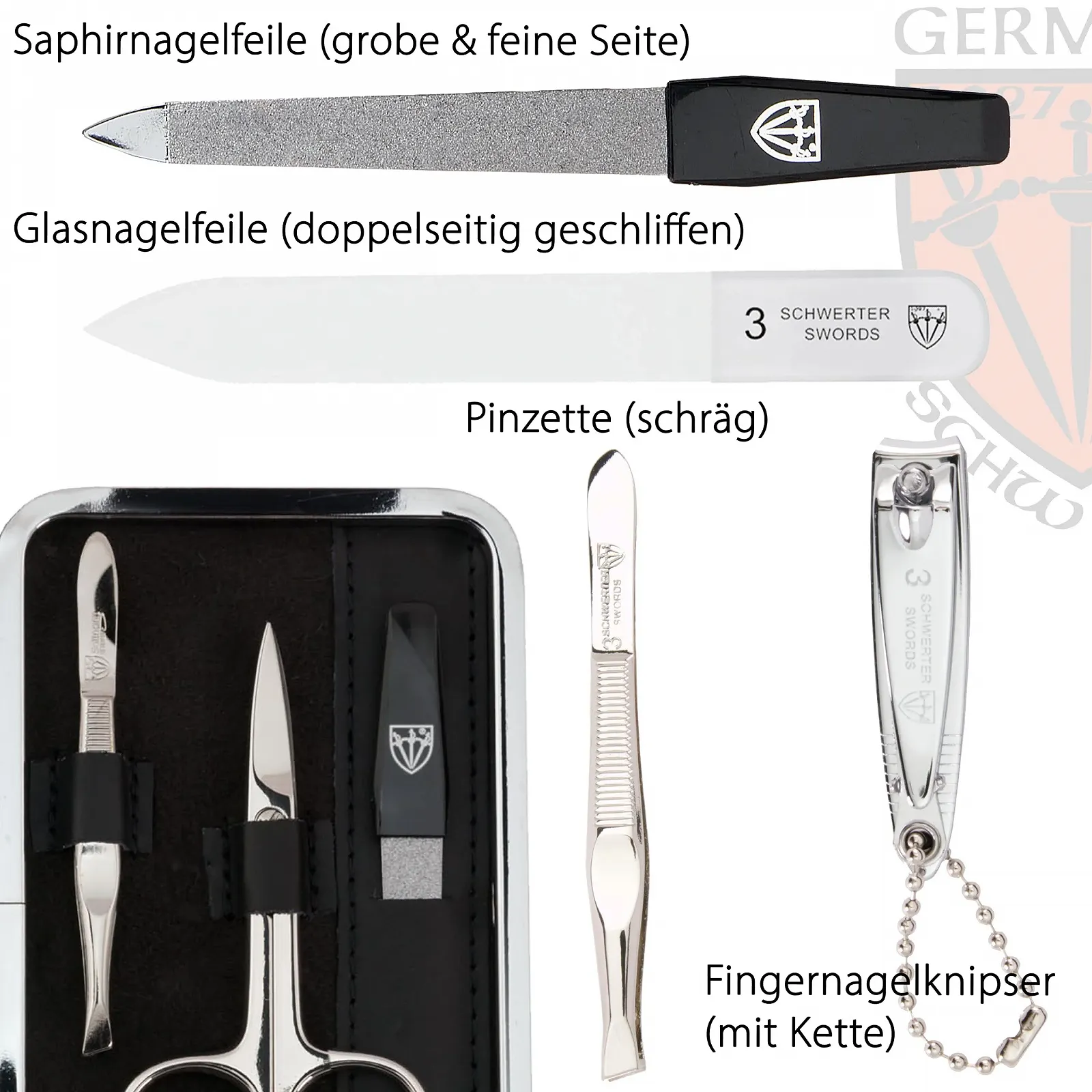 Набор для маникюра и педикюра Drei Schwerter Genova 7252, фото №3