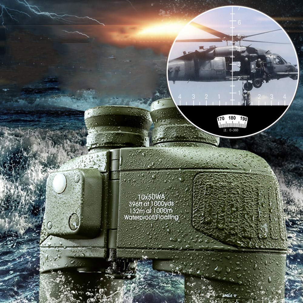 Бінокль DERBUT 10X50 Compass Marine Navigation Ranging Waterproof, фото №3