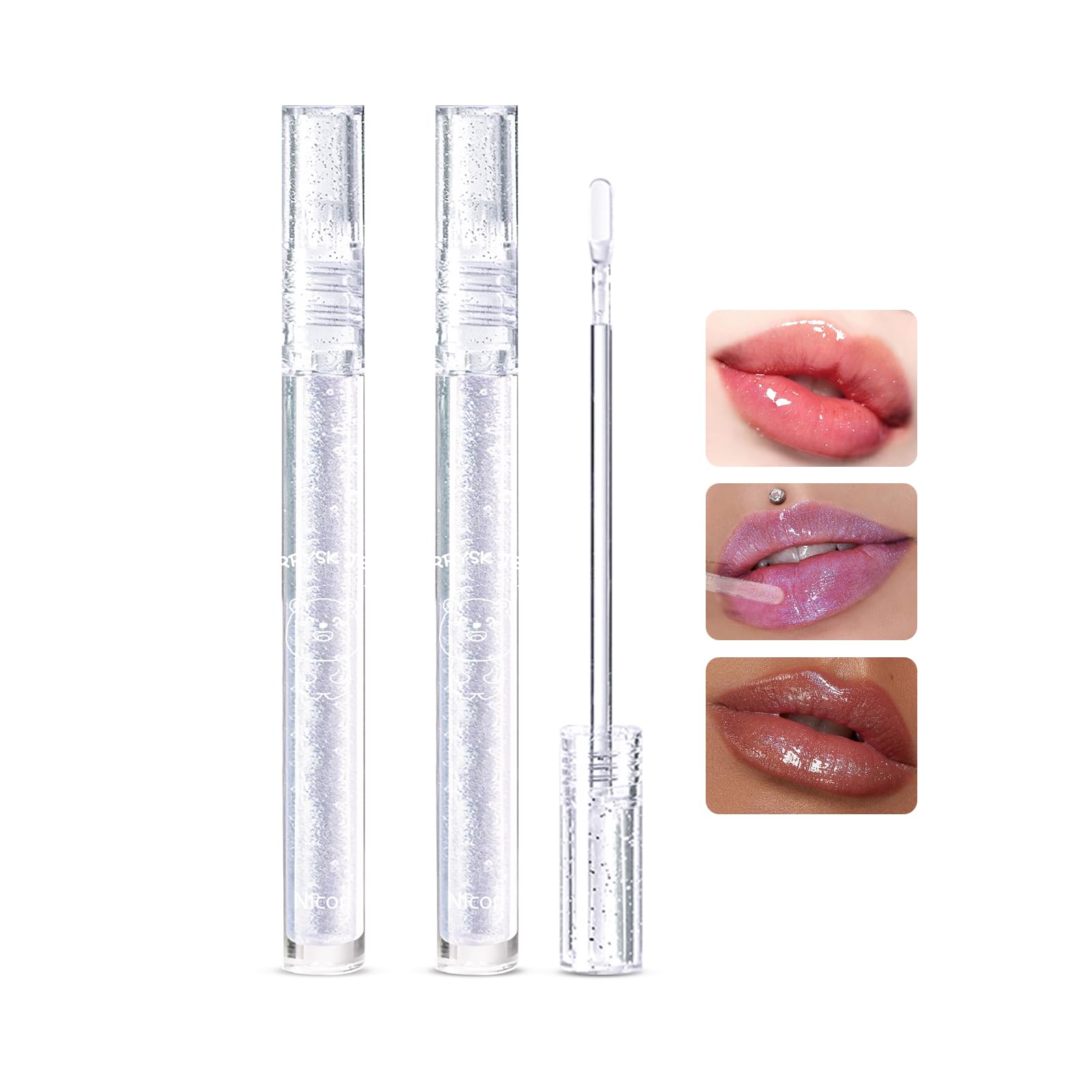 Набор Likesing из 2 блесков для губ Lip Oil Glitter 24 часа Красный, фото №1
