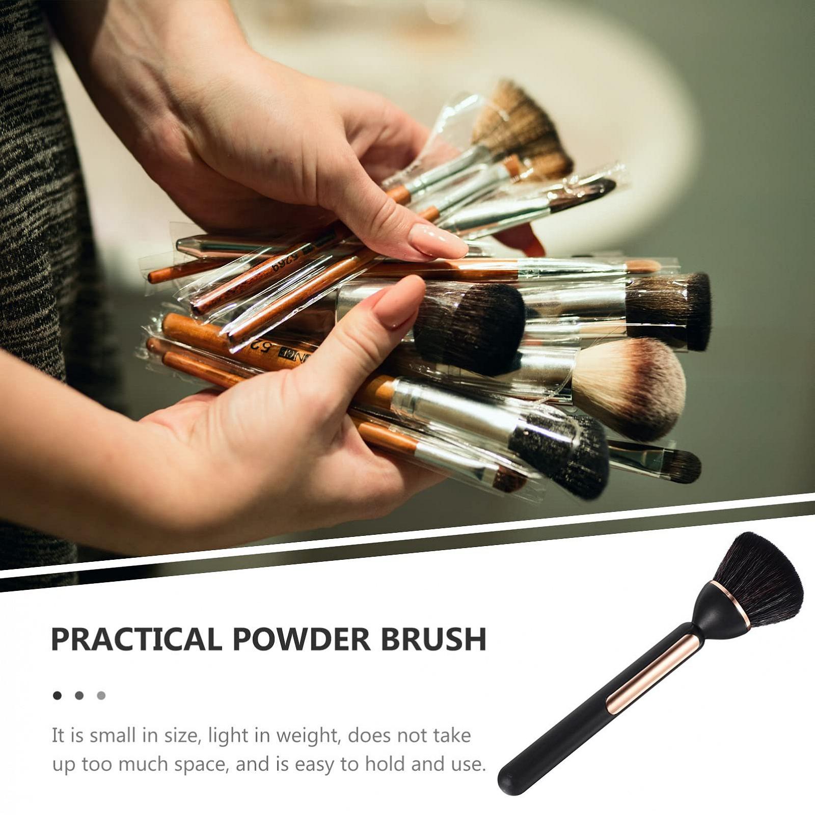 Кисть для пудры Beavorty Cosmetic с эргономичной ручкой, практичный инструмент для макияжа, черная, фото №3