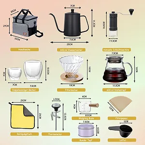 Набір для приготування кави методом Pour-Over, 13 предметів synthetic.ua - Фото 1