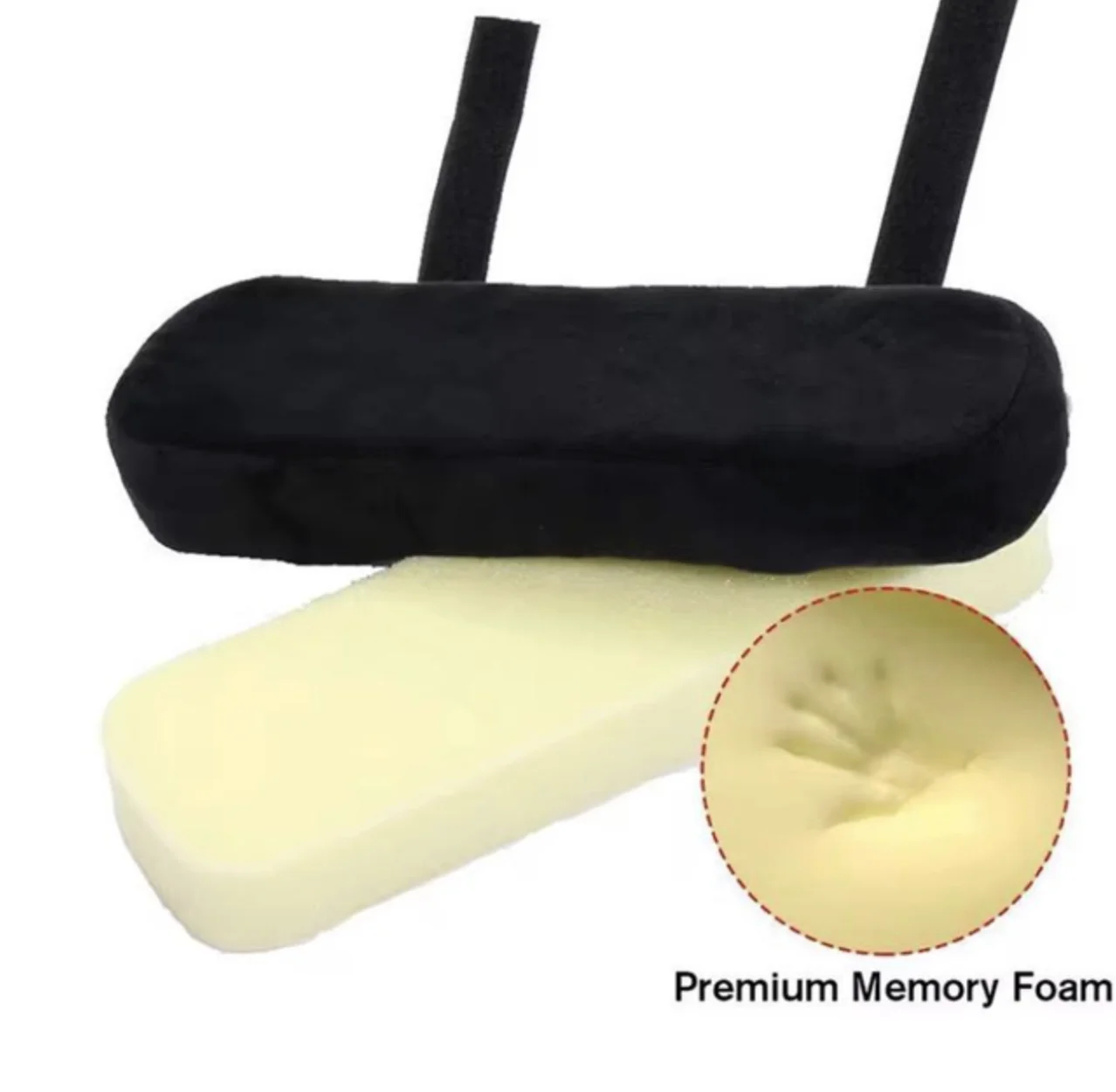 Ергономічна м’яка підставка-підлокітник на липучках 1 шт Чорний, фото №5 Ергономічна м’яка підставка-підлокітник на липучках 1 шт Чорний, фото №5