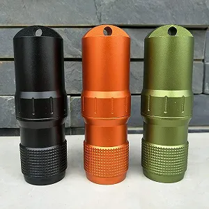 Коробка для таблеток Алюмінієва водонепроникна портативна герметична з замком EDC контейнер для виживання Чорний - Фото 1