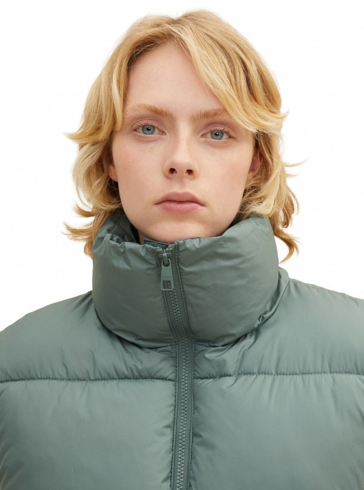Жилетка belted puffer vest 1033562-19643 Tom Tailor Блакитний L, фото №3