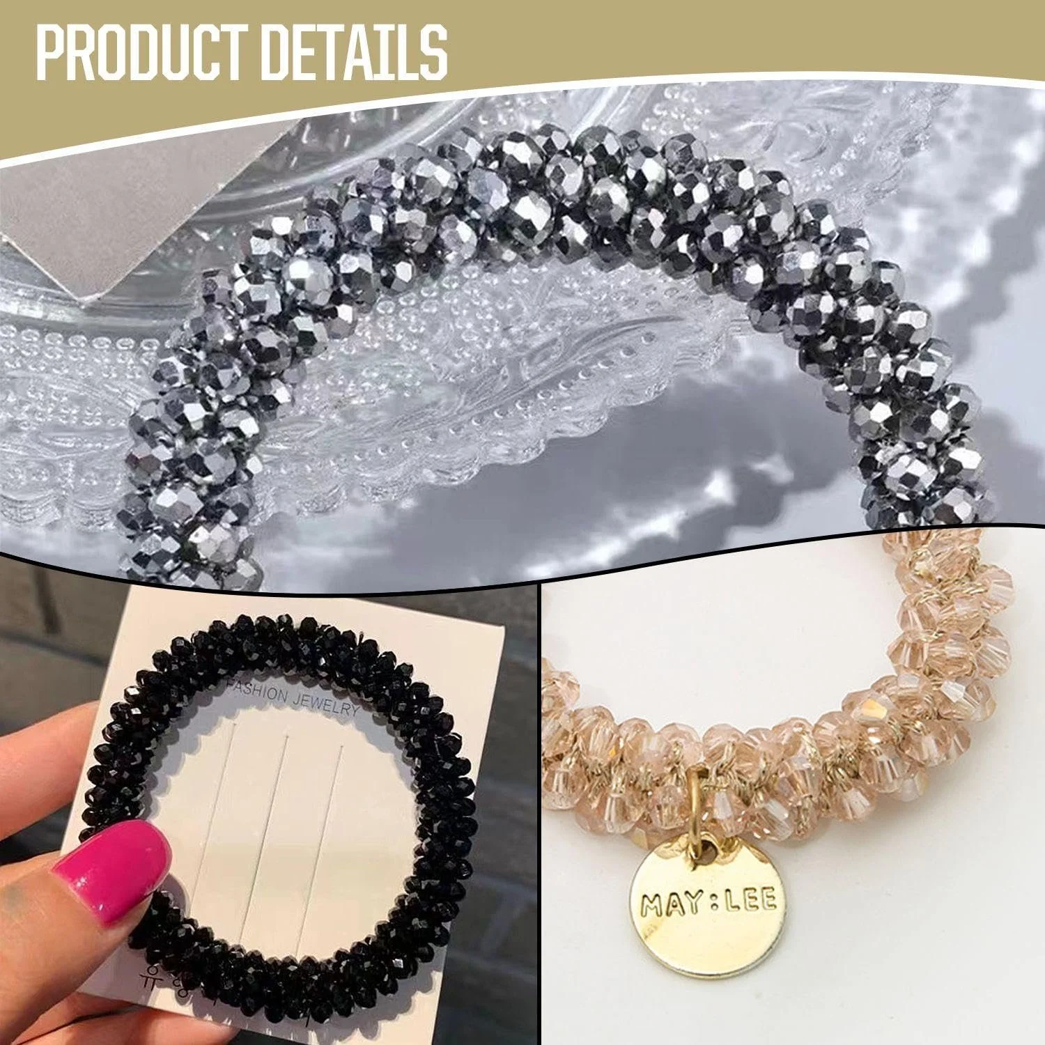 Набір кришталевих пов'язок на голову, фото №3 Набір кришталевих пов'язок на голову, фото №3