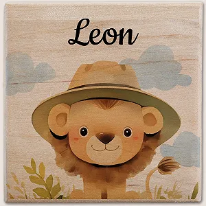 Скарбничка дерев'яна Сафарі Лев Береза synthetic.ua - Фото 1