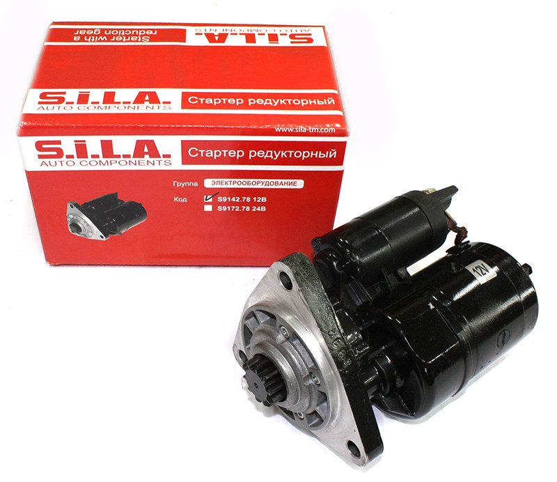 Стартер 12В 2,8 кВт редукторный Д243 144 65 21 пр-во S I L A AC 9142780, фото №1