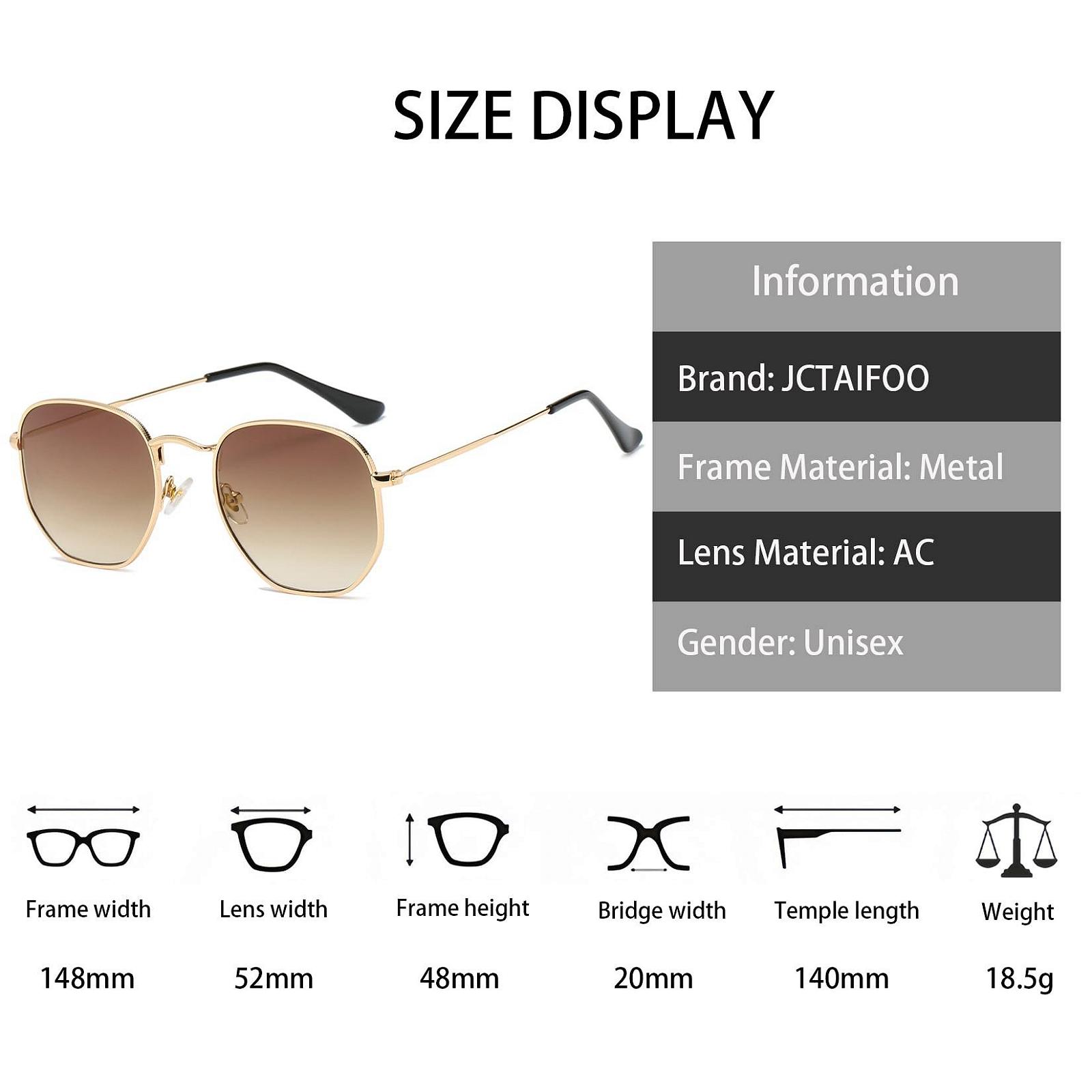 Солнцезащитные очки Многоугольник JCTAIFOO Металл UV400, фото №4