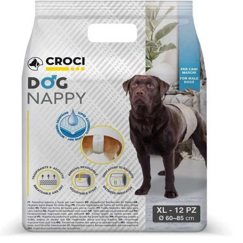 Підгузник-зв'язок пояс для кобелів Croci Dog Nappy діапазон 60-85 см XL 12 шт, фото №1