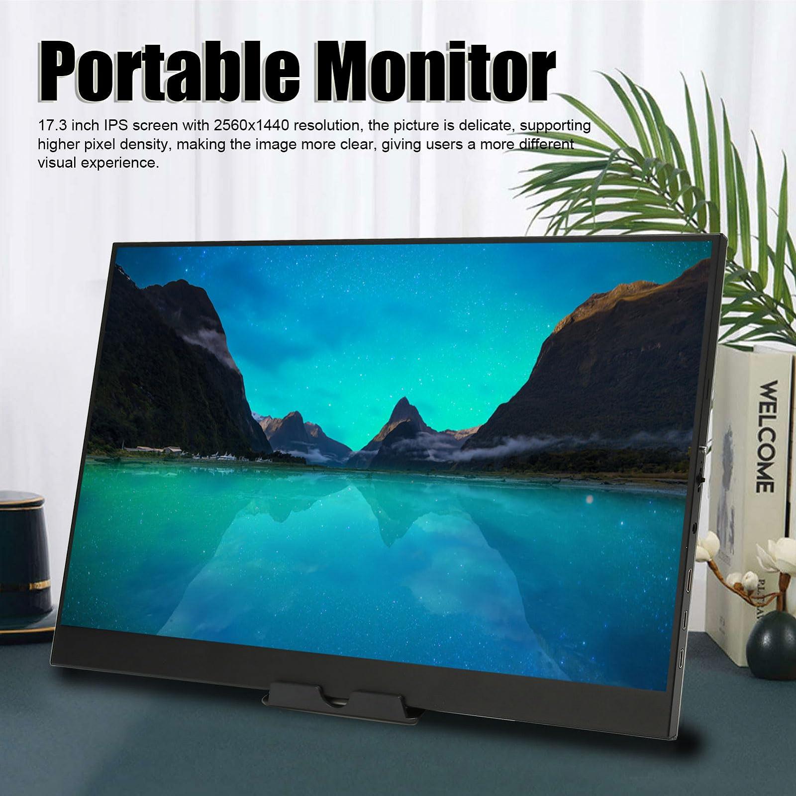 Переносний Монітор 17.3 дюйма HD 2K 2560 X 1440 USB C HDMI, фото №3