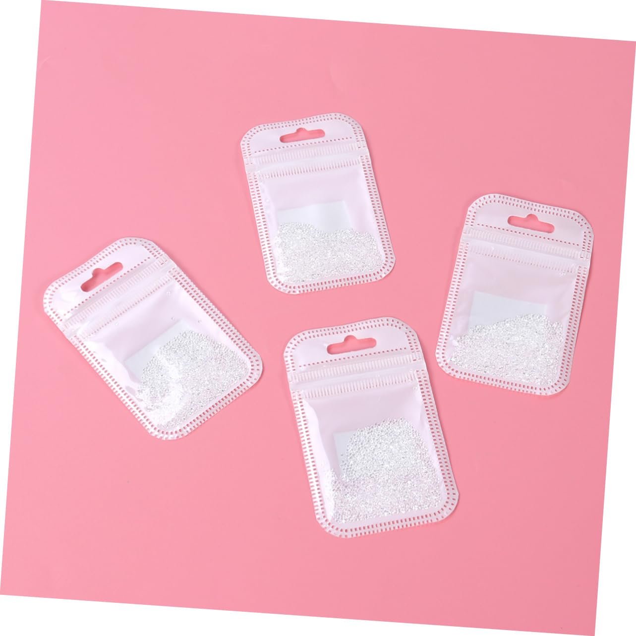 Стразы для ногтей Healeved, 4 упаковки, белые, фото №8