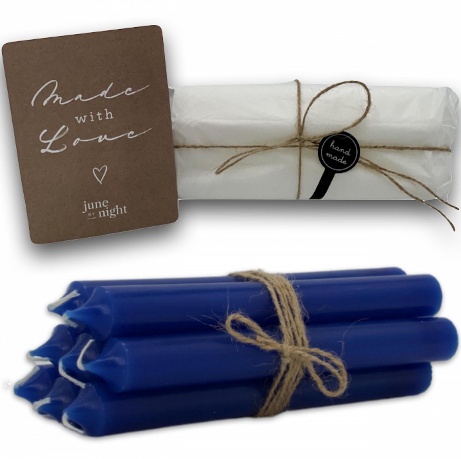 Свечи juneBYnight Taper Набор из 8 - Длина 20 см, Диаметр 2.2 см Цвет Midnight Blue/Blue, фото №1