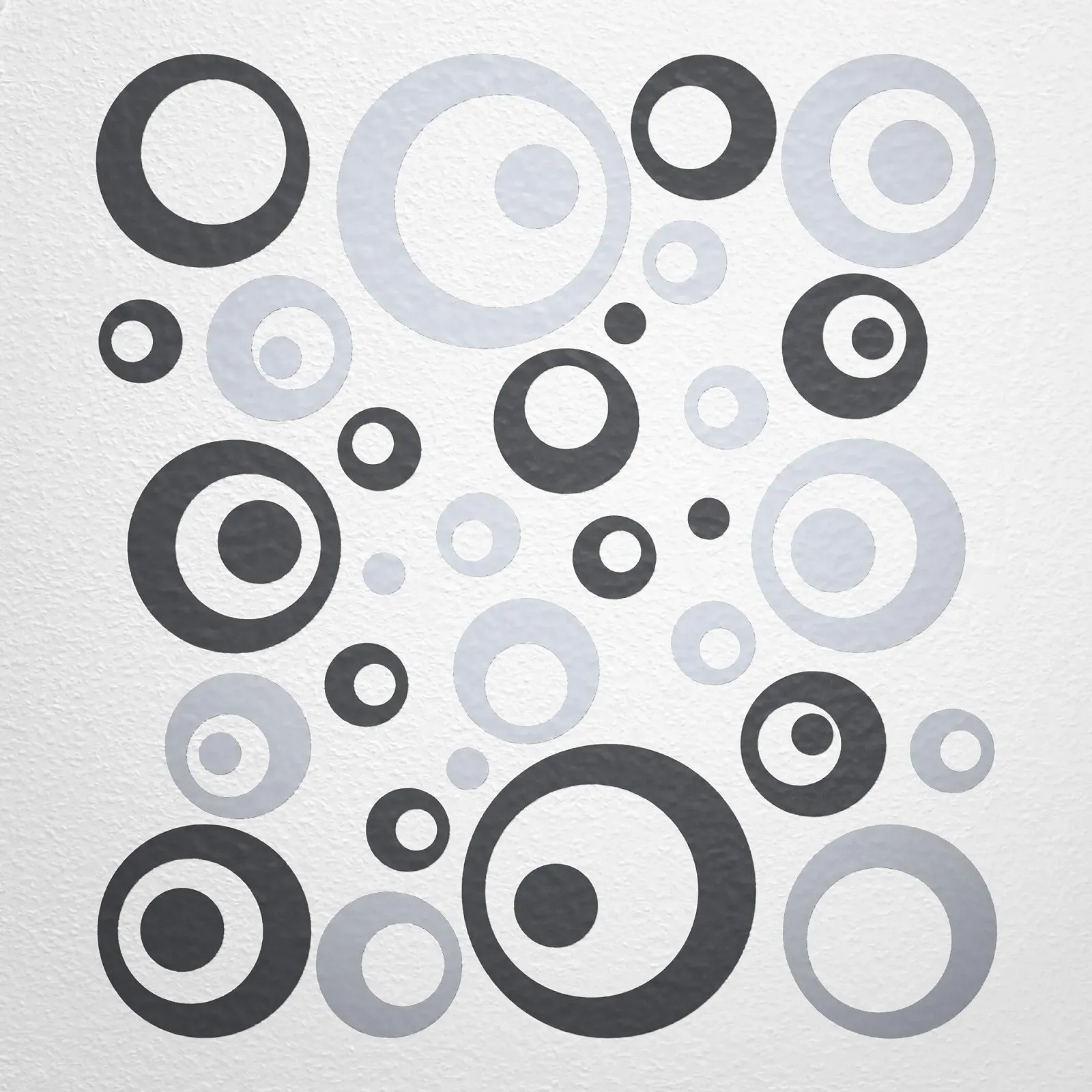 Наклейки на стіну WANDfee Circles Dots 56 шт. Silver, фото №1