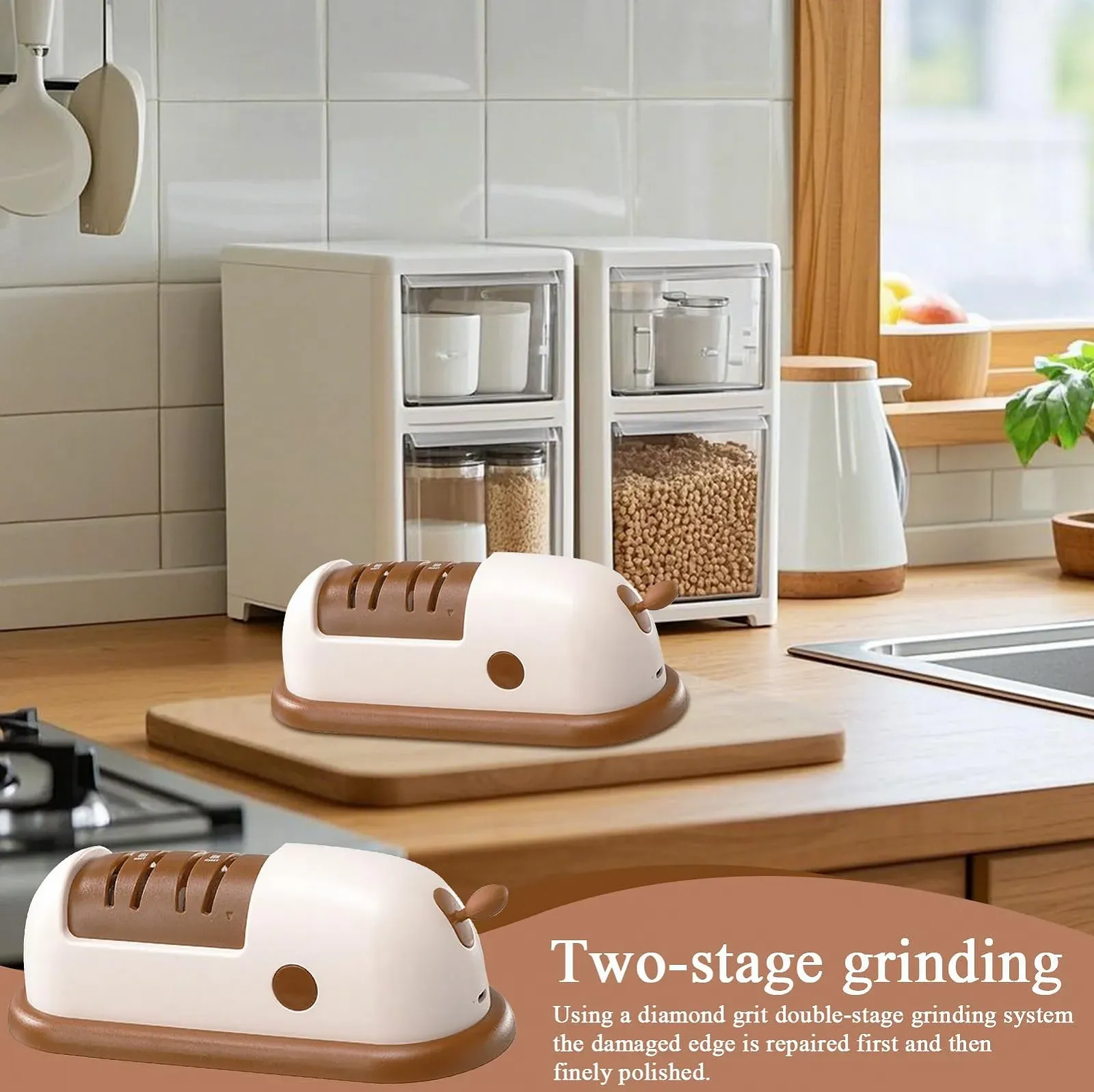 Точило для ножів та ножиць акумуляторна компактна, фото №7