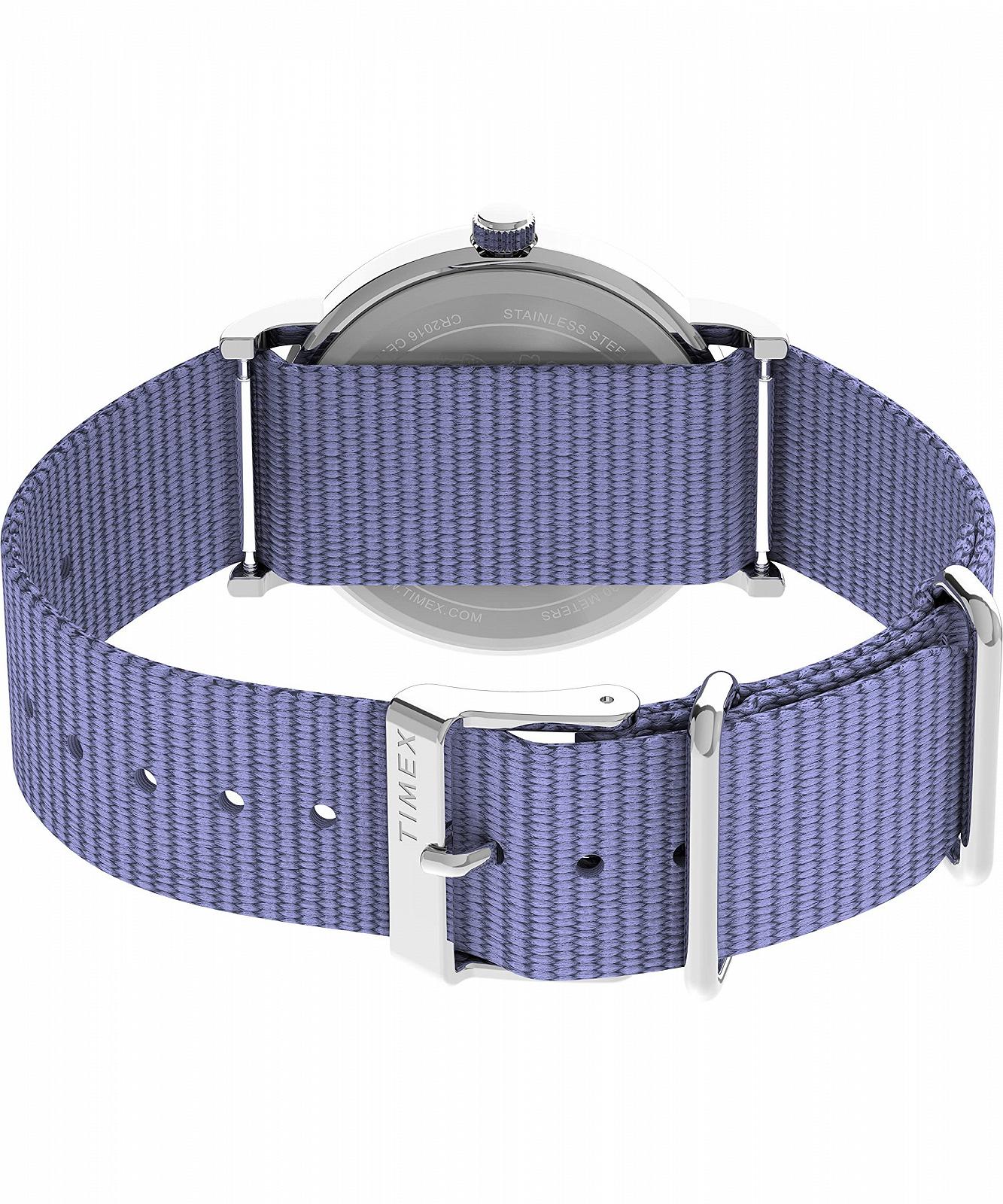 Женские часы Timex Weekender TW2V77900 38 мм с тканевым ремешком, серебристый, браслет, фото №4