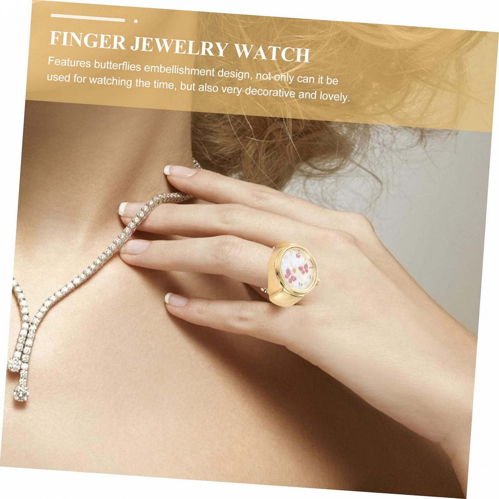 Кільце-годинник Healvian з дизайном метелика, фото №6 Кільце-годинник Healvian з дизайном метелика, фото №6