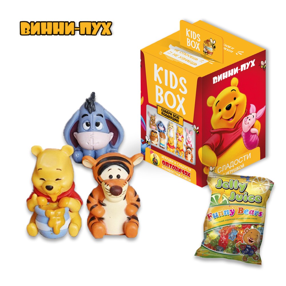 Винни Пух Winnie the Pooh Дисней Sweetbox Свитбокс мармелад с игрушкой в коробочке, фото №1