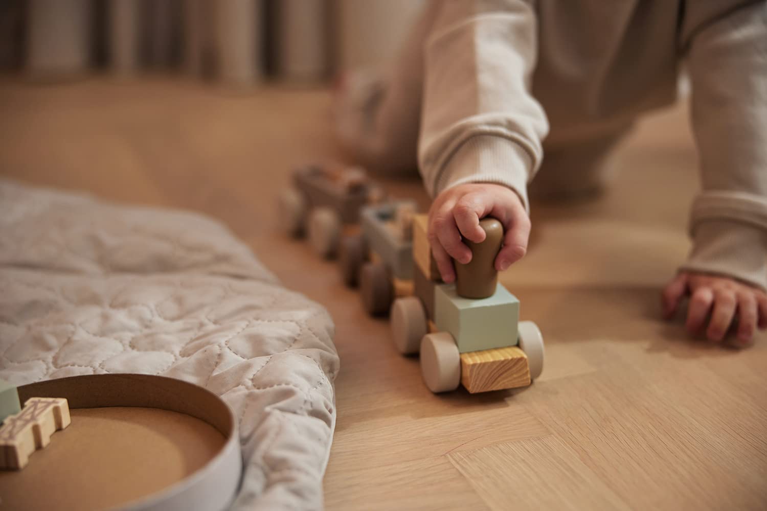 Игрушечная железная дорога Jollein 117-001-67021 Деревянный Поезд Farm/Farm, фото №7